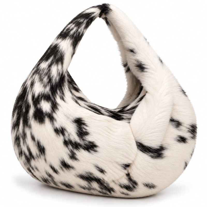 One-of-One black and white cowhide shoulder bag